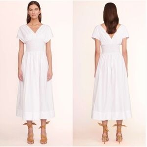 NWT Staud Jackson White Midi Dress